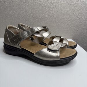 Revere Geneva Sandals Pewter Size 8 US 39 EU Flat Shoes Arch Support
